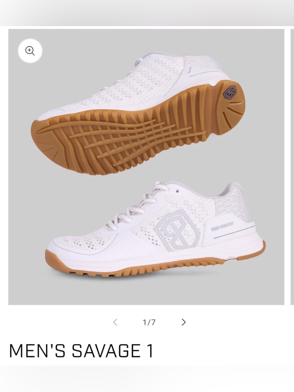 Born Primitive Men’s Savage 1 white and black athletic trainer sneakers hiit run
